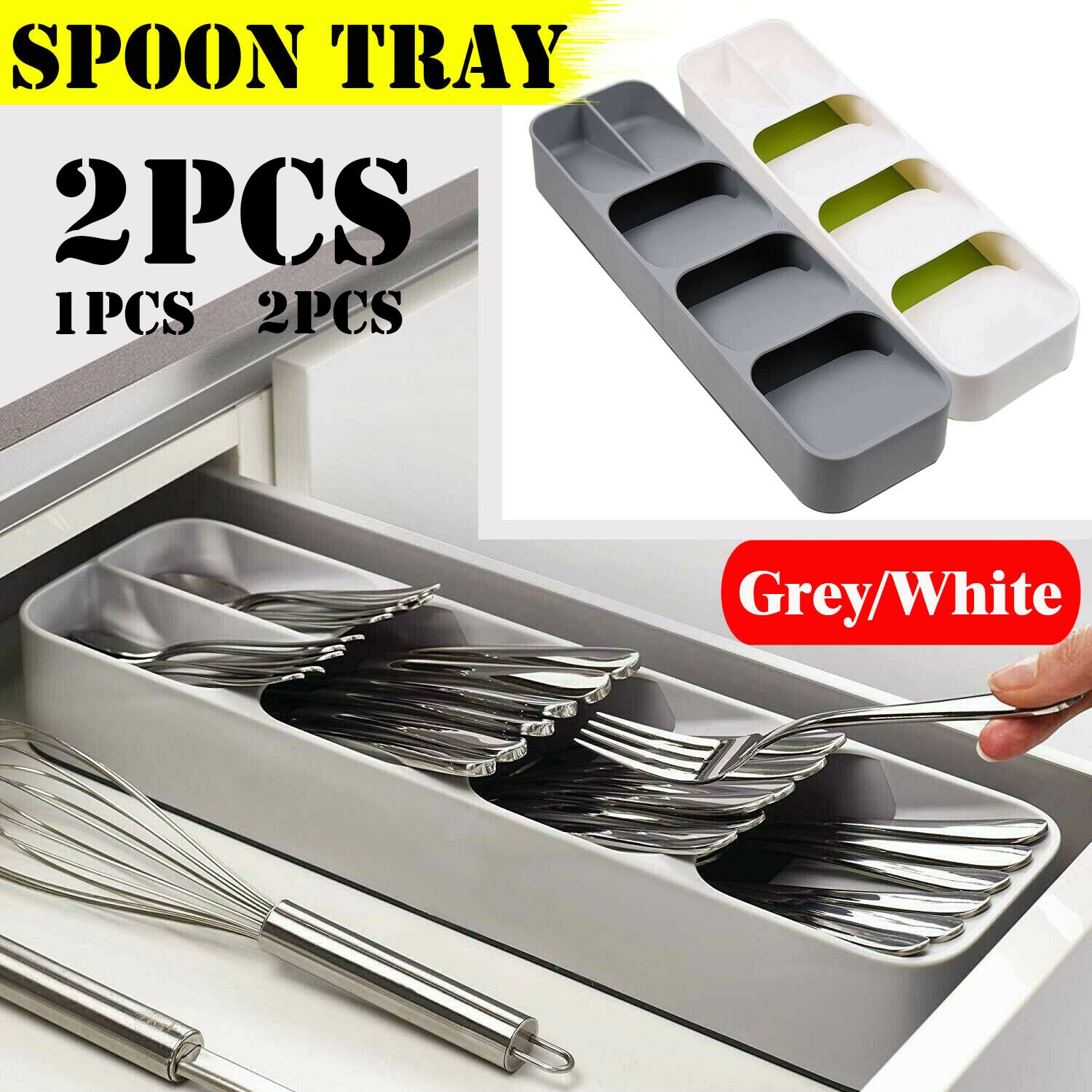 Drawer Store Cutlery Tray (Set of 2)