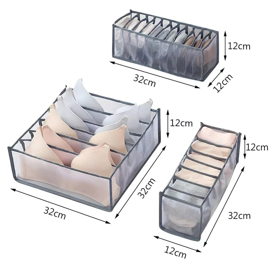 Undergarments Organizer Set Of 3 Pcs