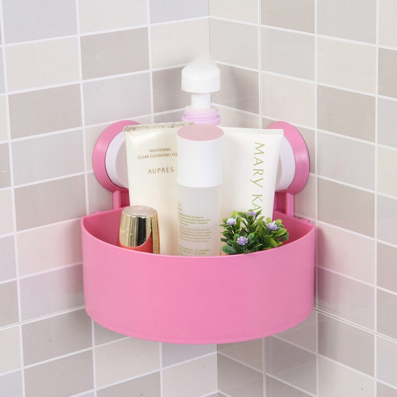 Triangle Bath and Kitchen Corner Storage Shelf with Suction Cup