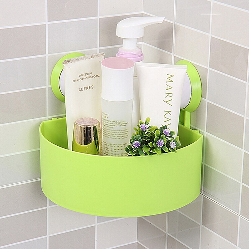 Triangle Bath and Kitchen Corner Storage Shelf with Suction Cup