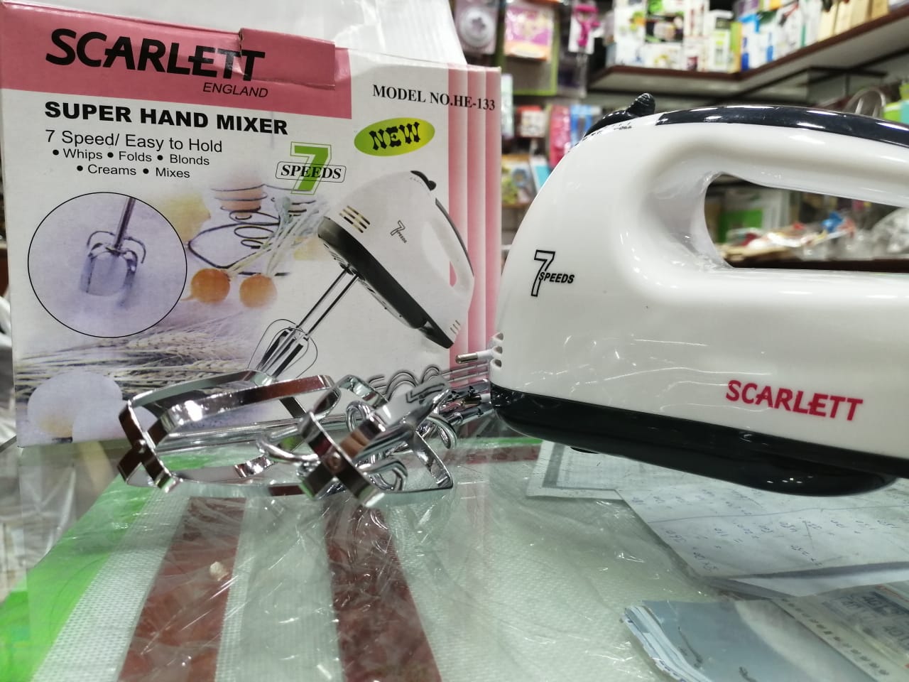 Super Electric Hand Mixer Beater – Scarlet