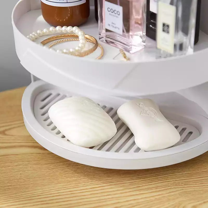 Rotating Corner Cosmetic Accessories Shelf Bathroom Shelf