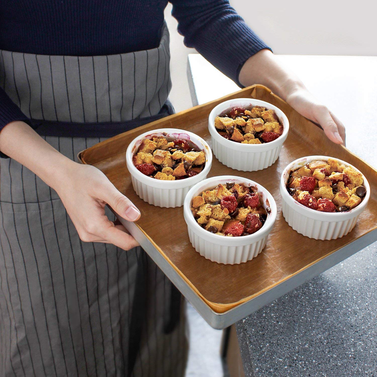 Pack of 6 – Cake & Muffins Ramekins Oven Proof