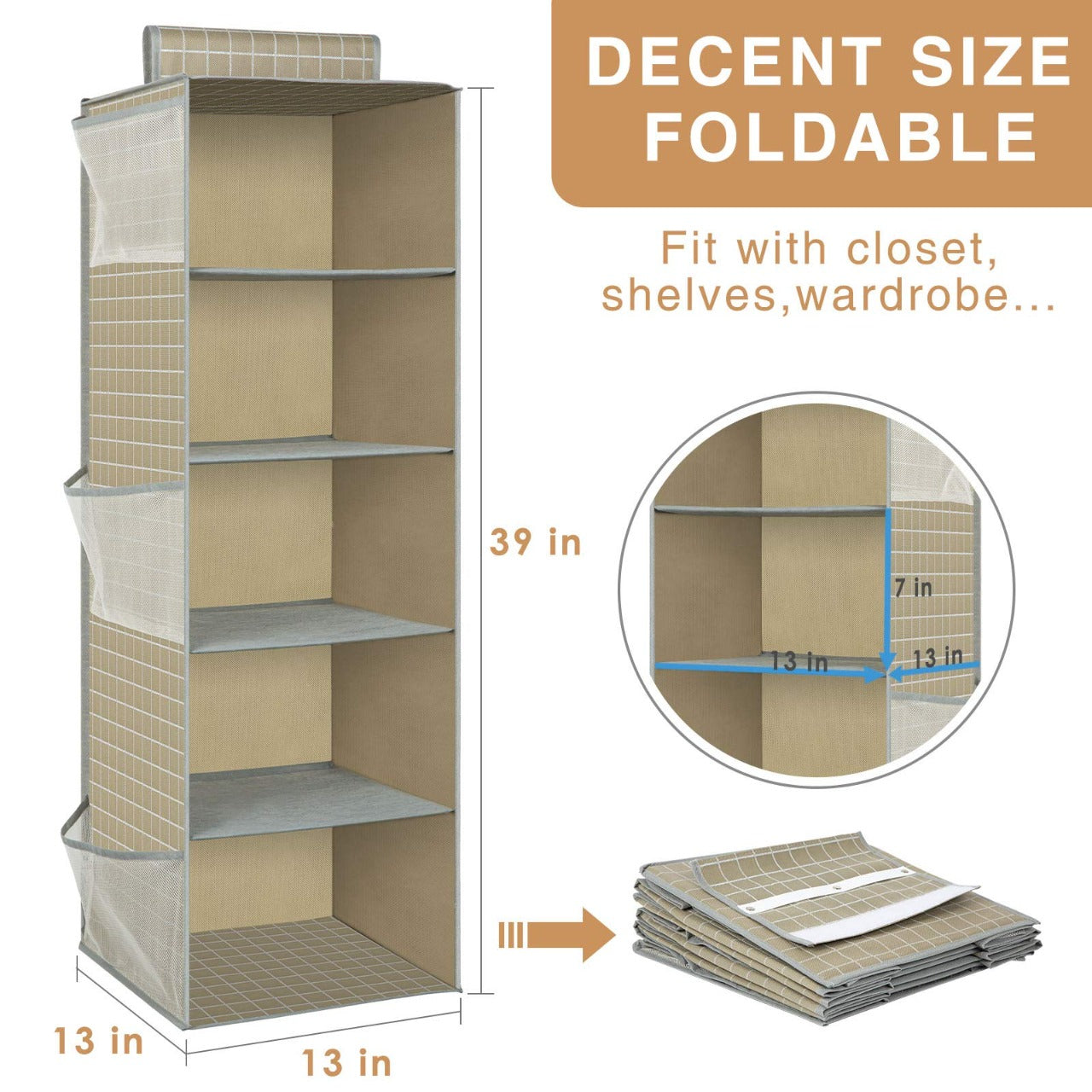 Multilayer Foldable Shelf Organizer (Pack Of 2) 😍