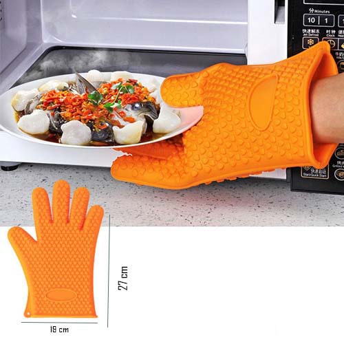 Oven Gloves Pair Heat Resistant Silicone