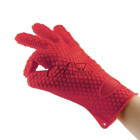 Oven Gloves Pair Heat Resistant Silicone