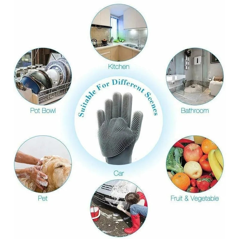 Magic Washing Gloves – Pair Of Silicone Washing Gloves
