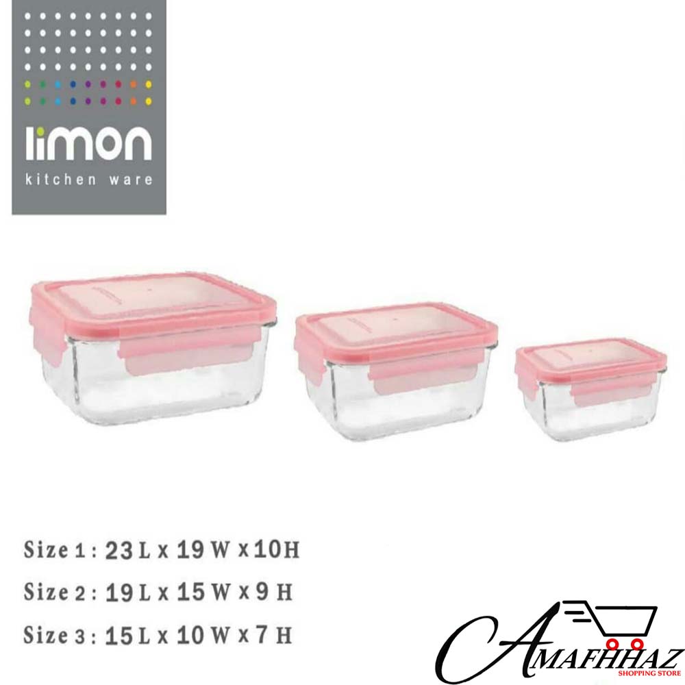Limon 3 Pieces Glass Bowl Set