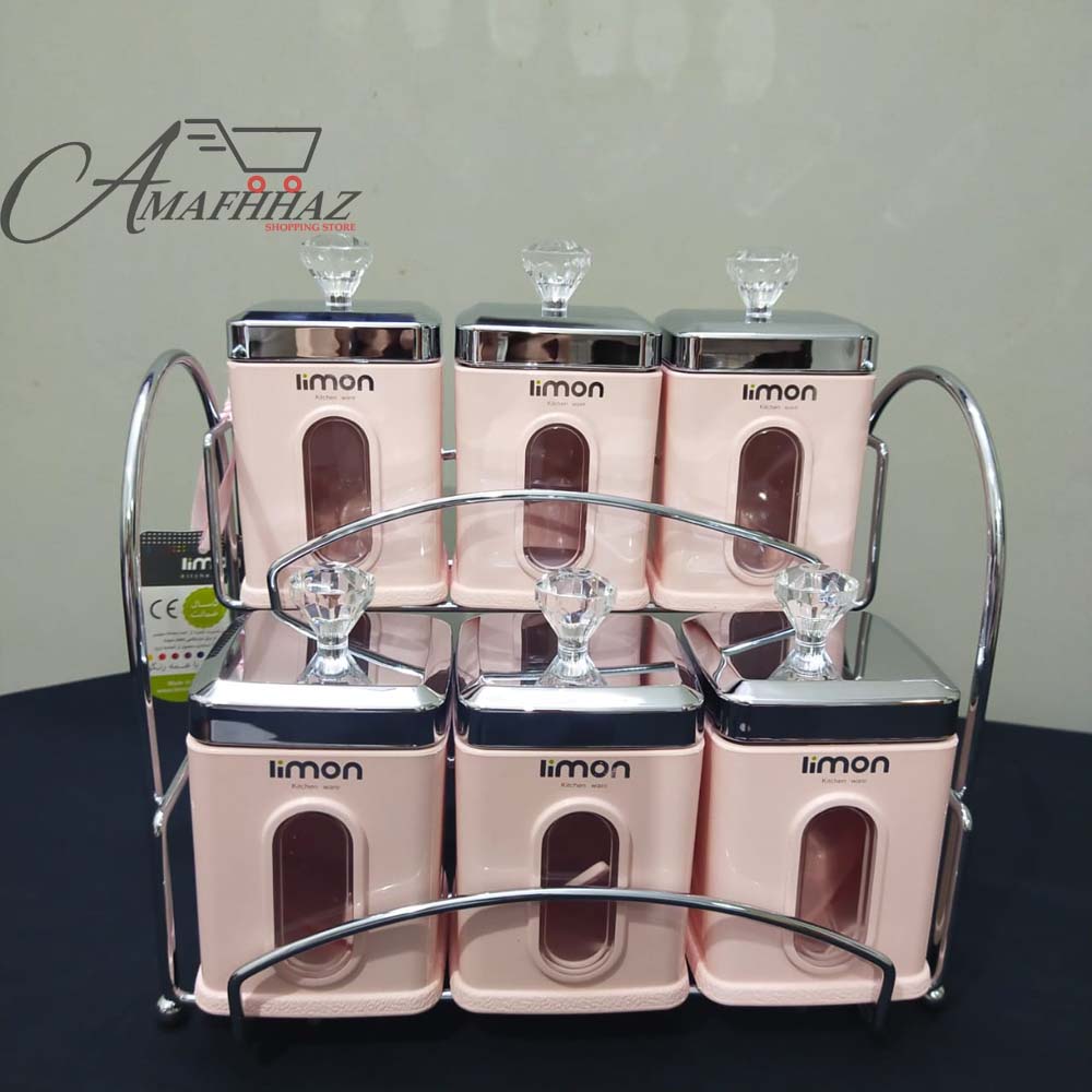 Limon 6 Pieces Acrylic Jars Set,