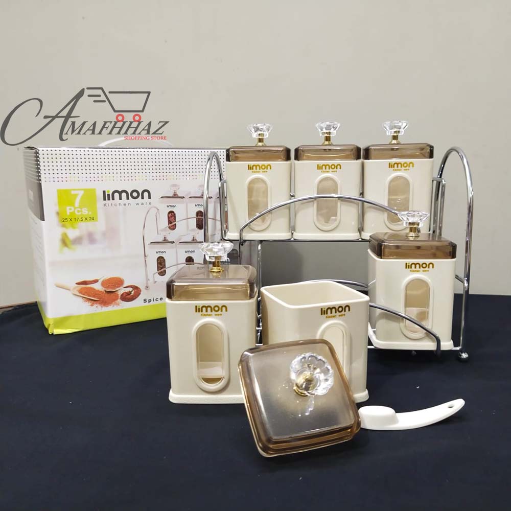 Limon 6 Pieces Acrylic Jars Set,