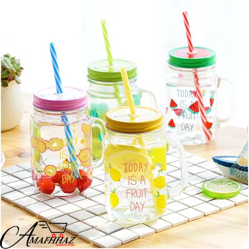 Juice And Water Glass Jar