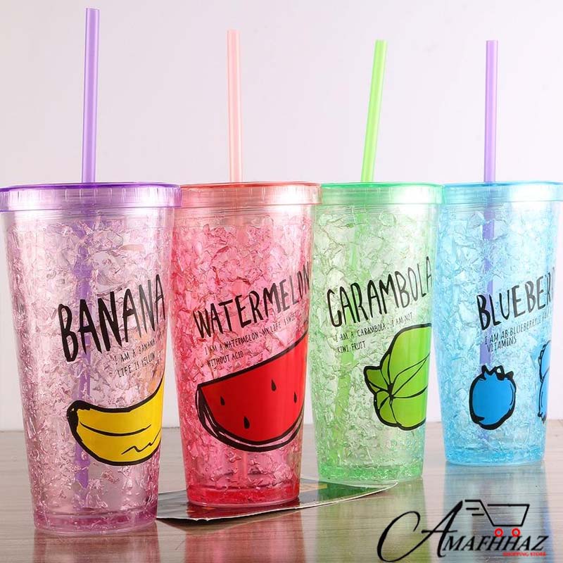 Glitter Double Freezer Ice Glass