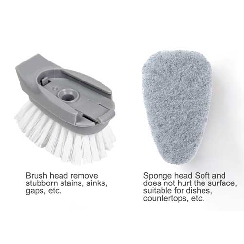 Dish Wand Brush with Handheld Liquid Dispenser