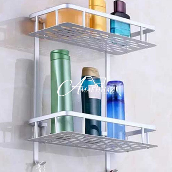 Aluminum 2 Layer Bathroom Shelf