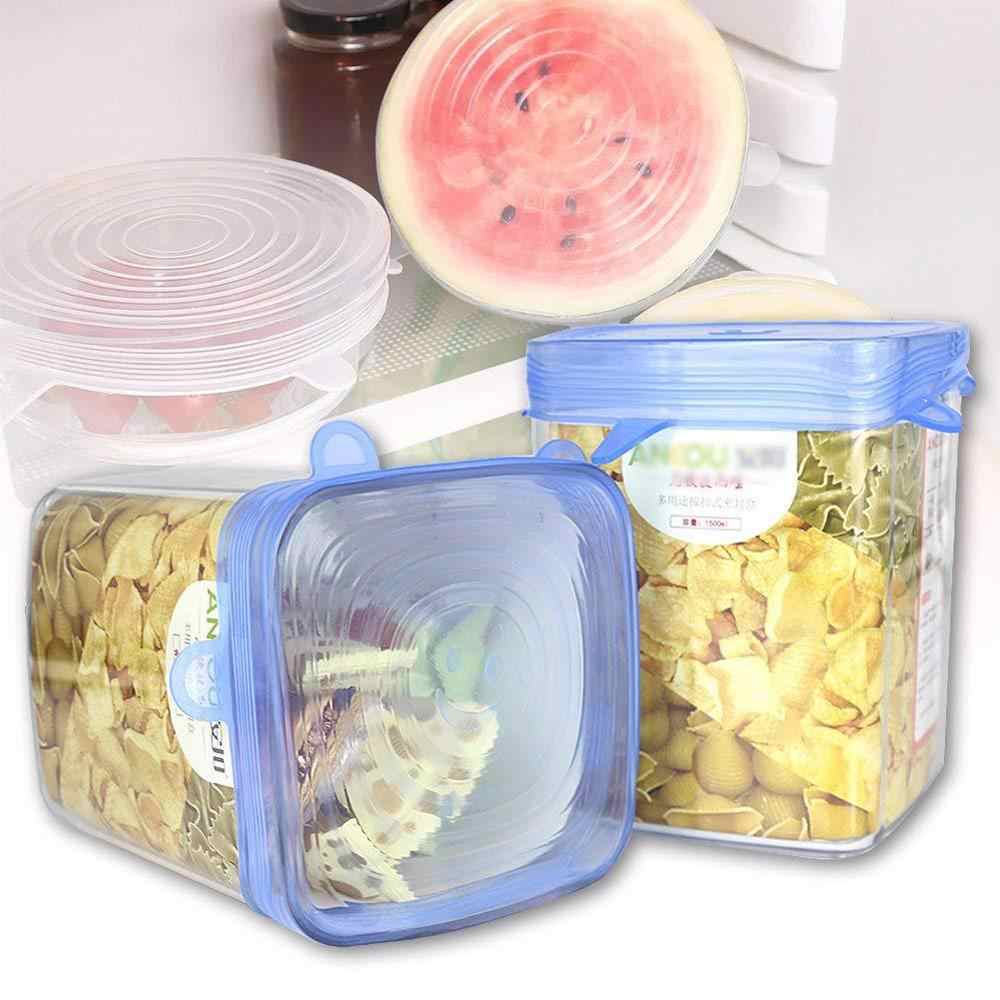6 Pcs Silicone Covers Lid – Airtight bowl Cover Lid