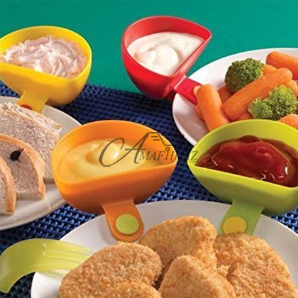 4 pcs Mini Plate Partners Plastic Clip Bowl