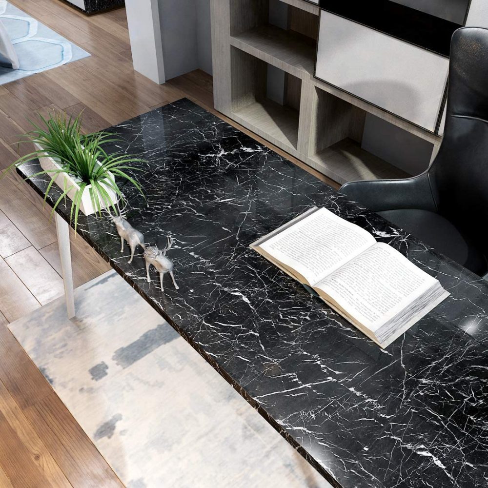 Black Granite Wallpaper Self Adhesive Wallpaper (2 by 6.5 ft)