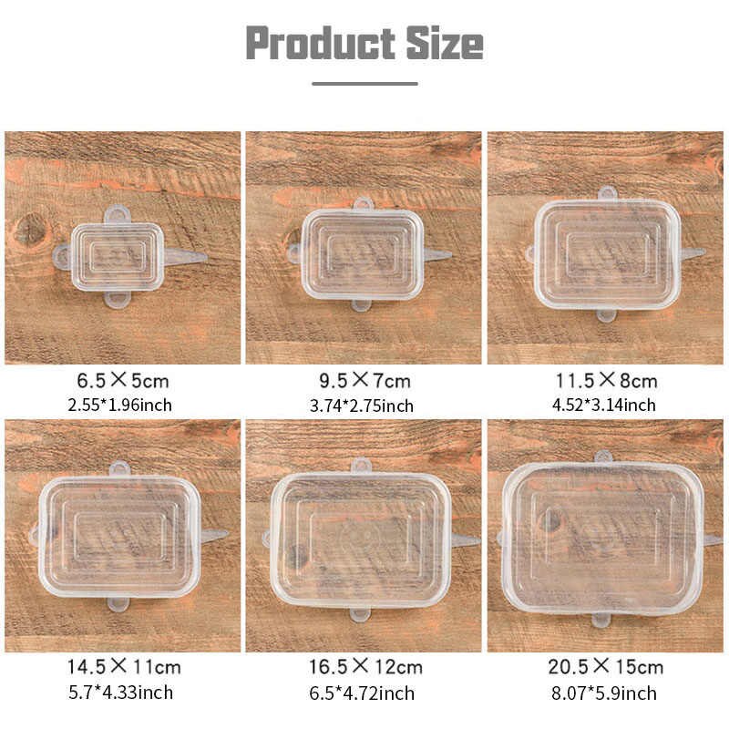 6 Pcs Silicone Covers Lid – Airtight bowl Cover Lid