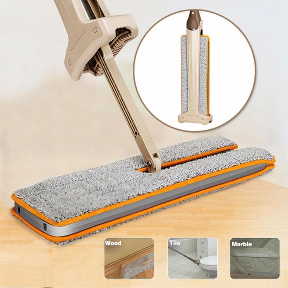 360 Degrees Lazy Double-Sided Flat Mop Hands-Free Washable Floor Cleaning Tool