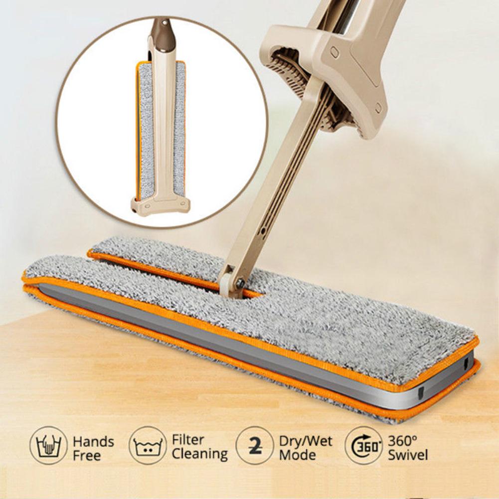 360 Degrees Lazy Double-Sided Flat Mop Hands-Free Washable Floor Cleaning Tool