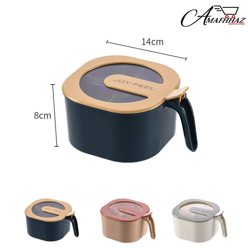 4 Partition Spices Storage Box
