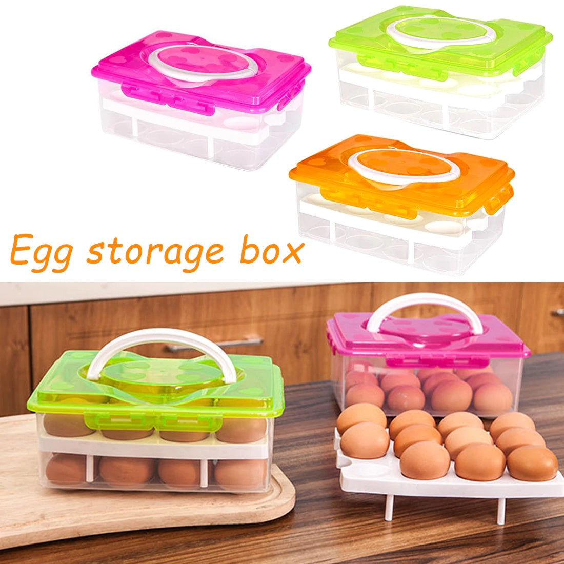 24 Grid Egg Tray with Lid