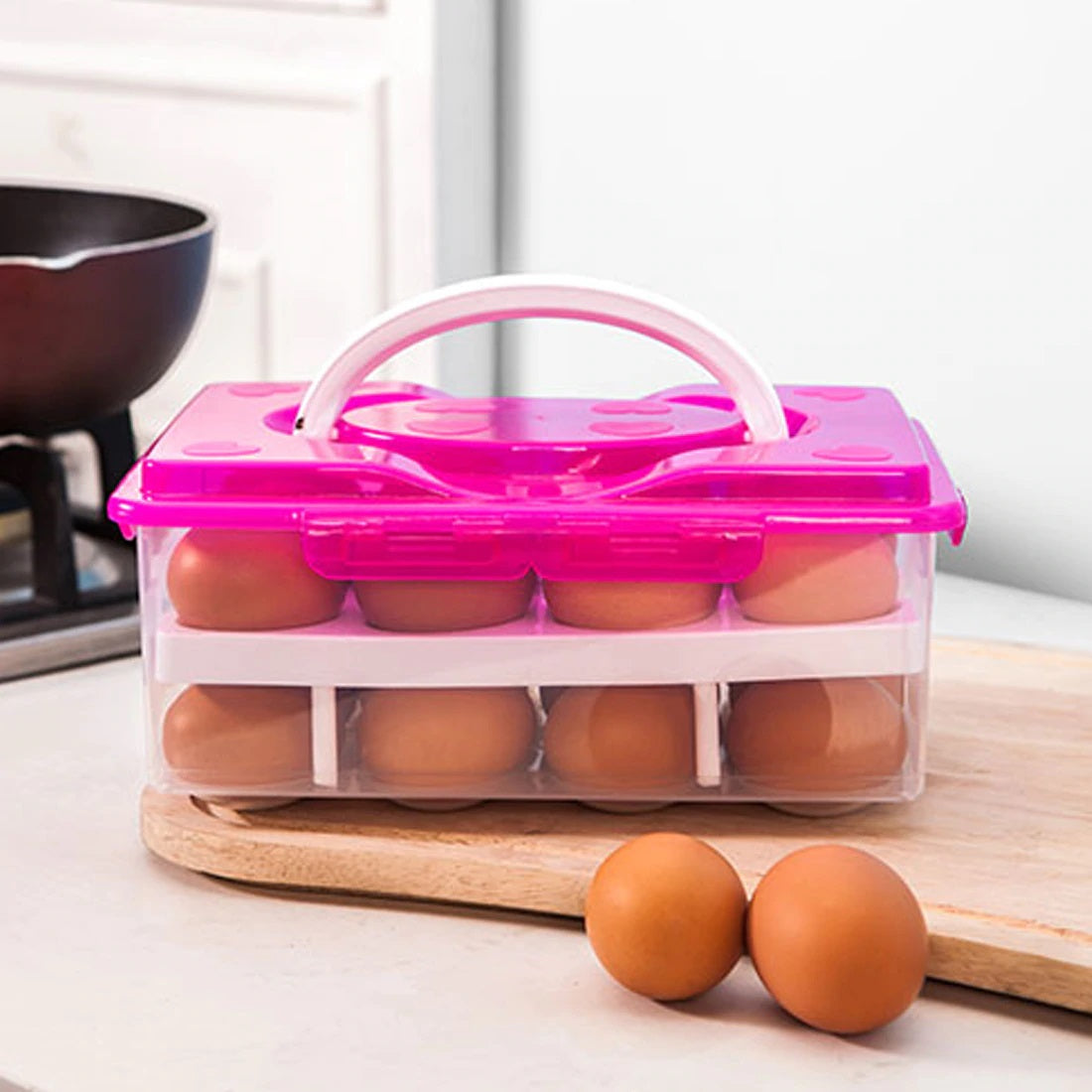 24 Grid Egg Tray with Lid
