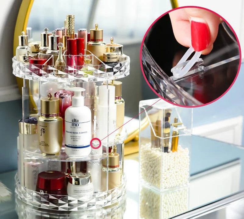 360 Degree Rotation Makeup Organizer