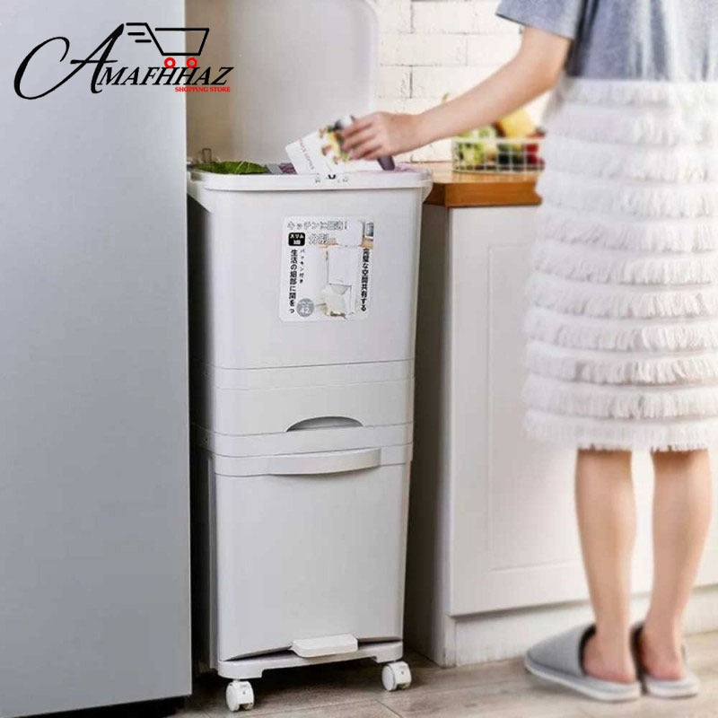 3 Layer Storage Trash Bin