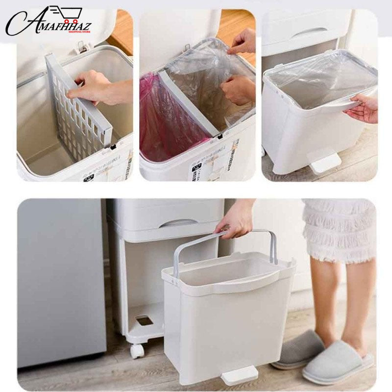 3 Layer Storage Trash Bin