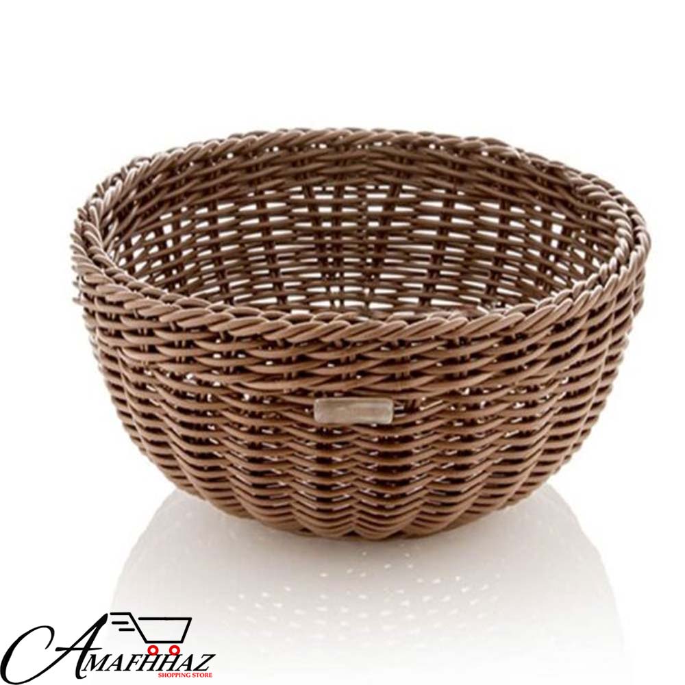 2 pc ZibaSazan Round Fruit Woven Basket