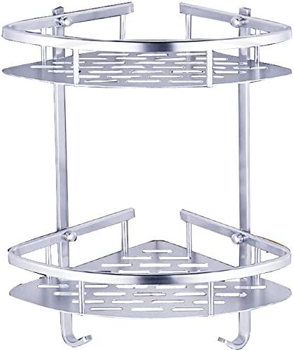 2 Layer Aluminum Steel Bathroom Shelf