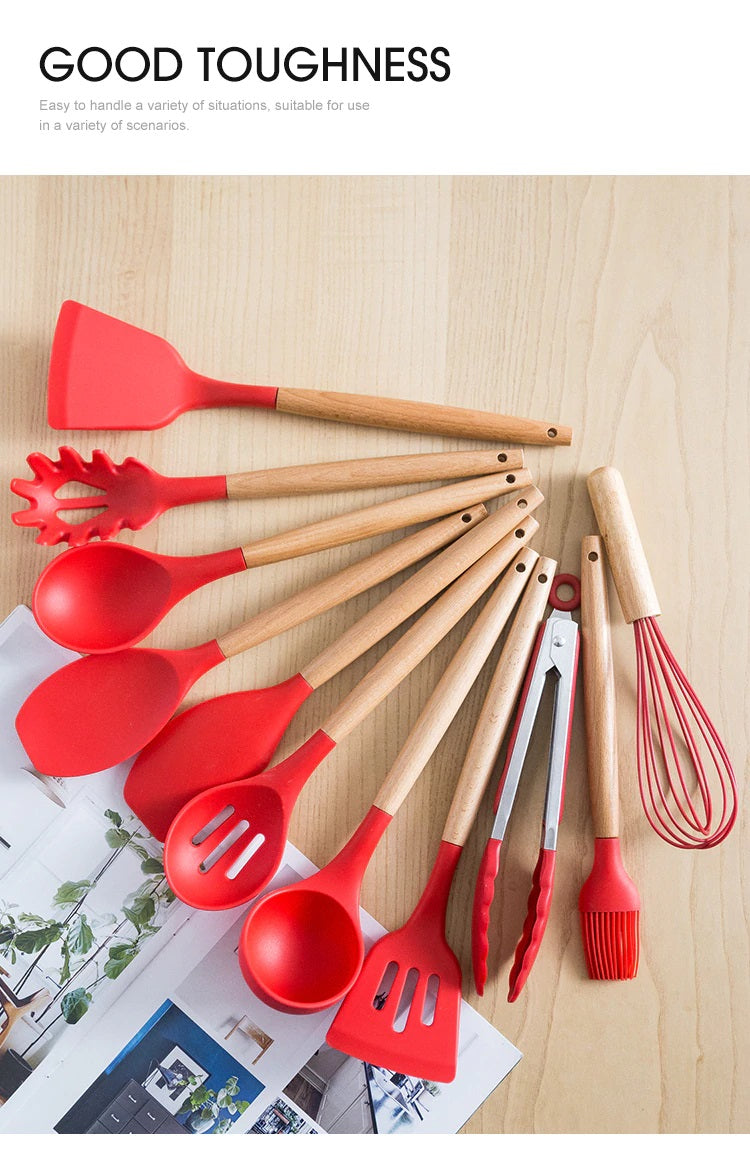 12pcs Silicone Spoon Set