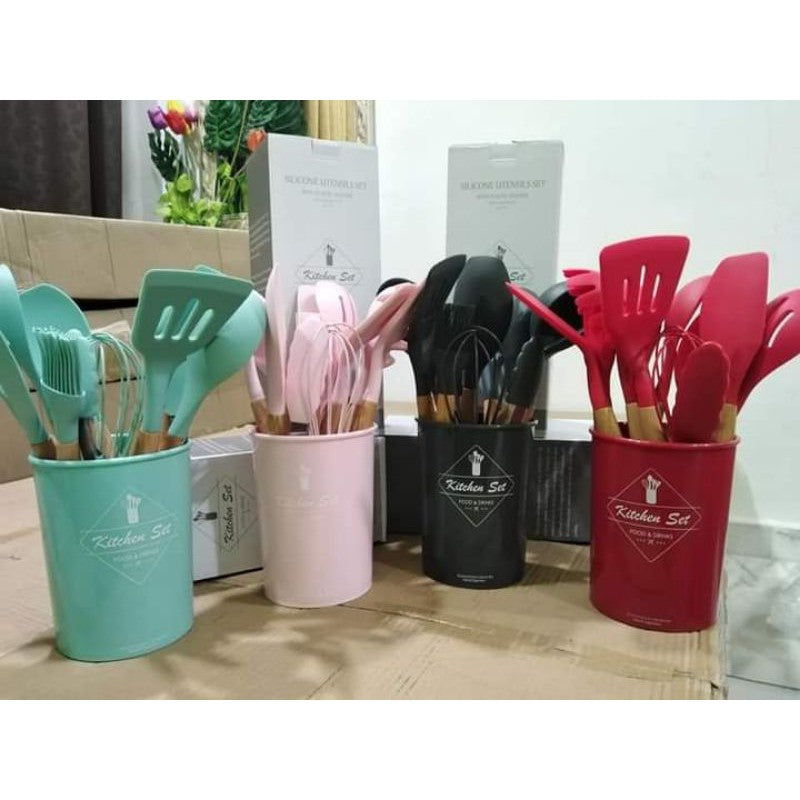 12pcs Silicone Spoon Set