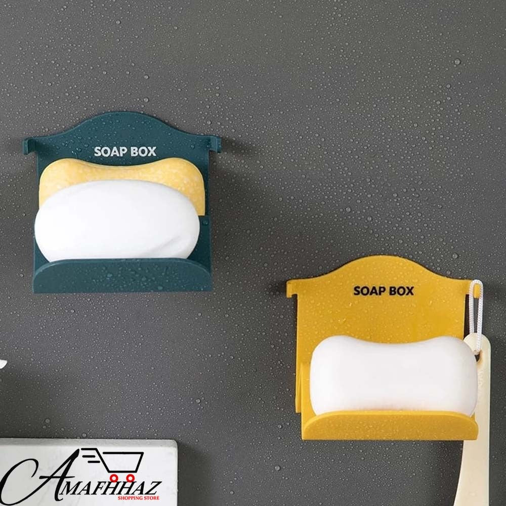 1 Pcs Wall-Mounted Plastic Soap Tray