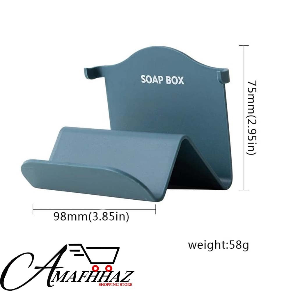 1 Pcs Wall-Mounted Plastic Soap Tray