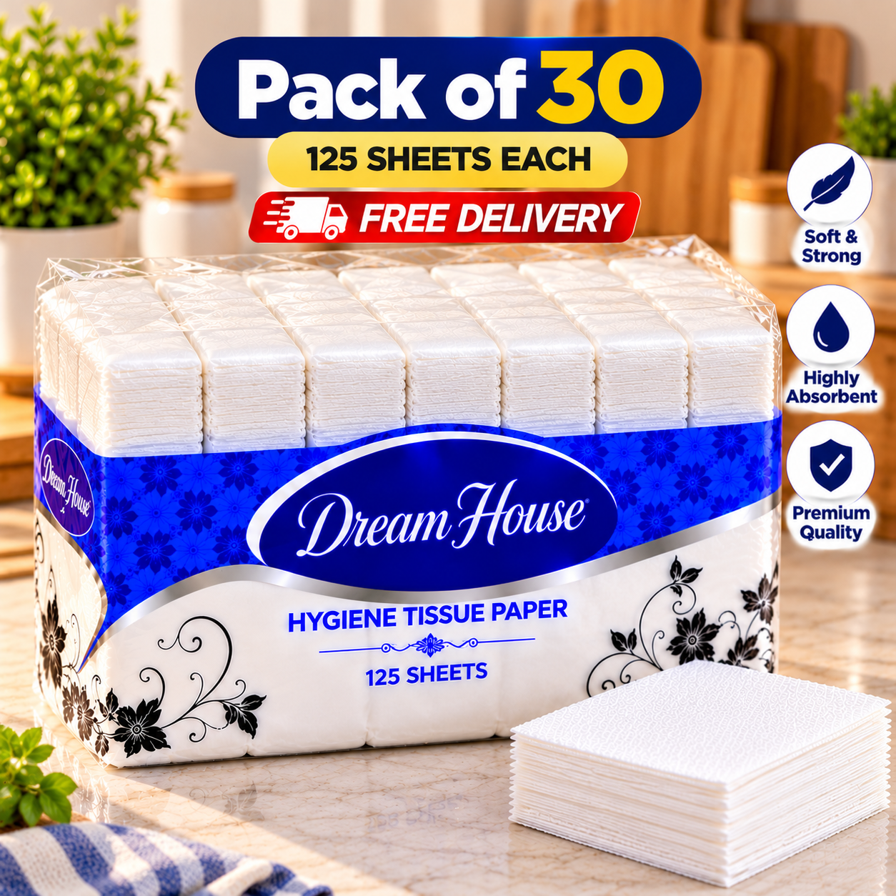 Dream House Tissue Pack Advertisement