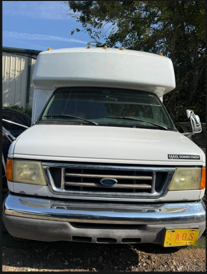 2014 Ford E-Series / Goshen Coach Shuttle Bus available for rent from M3 Rental in Houston
