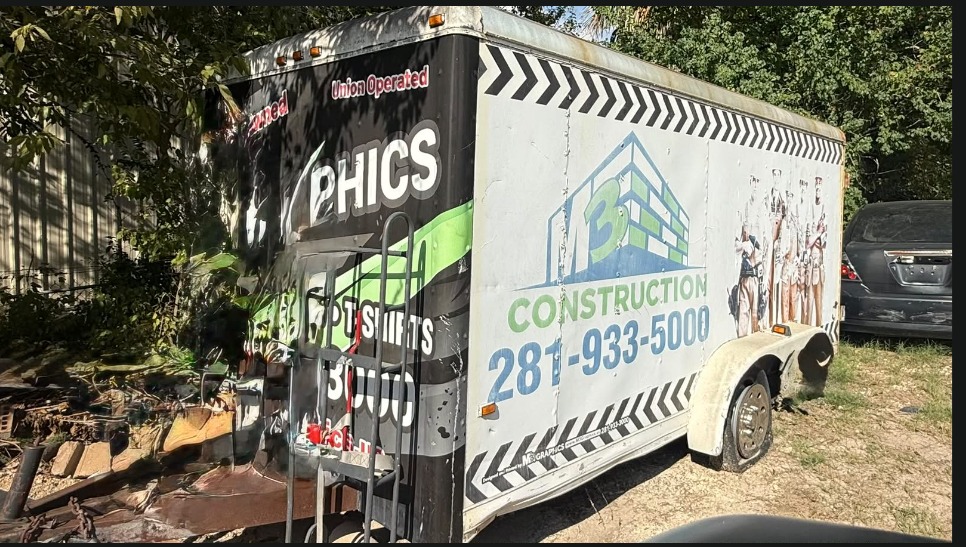 Enclosed Single-Axle Cargo / Construction Trailer available for rent from M3 Rental in Houston