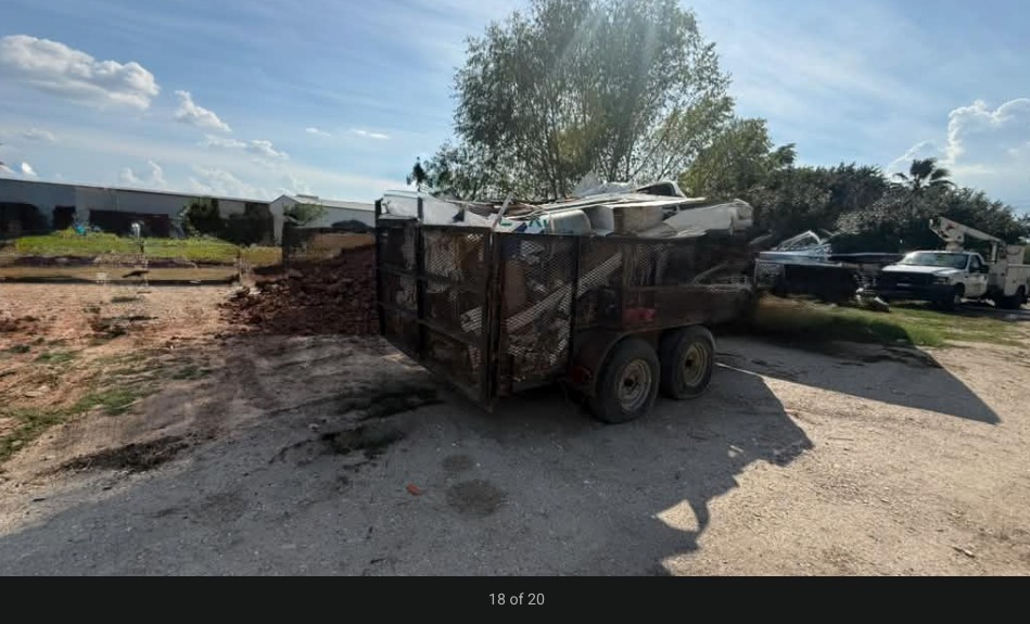 Heavy-Duty Metal Mesh Utility / Trash Trailer available for rent from M3 Rental in Houston