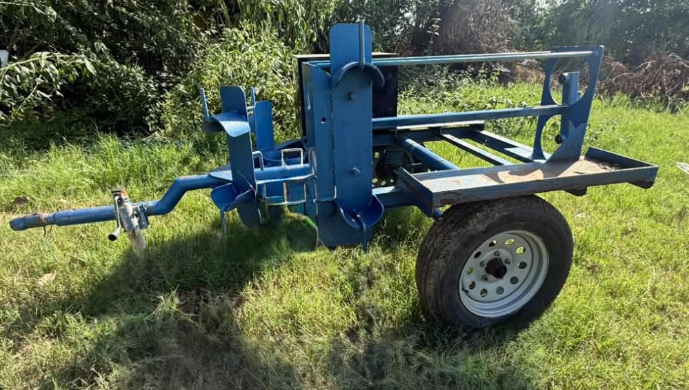 Compact Blue Utility Trailer for Welding Machine & Gas Tanks available for rent from M3 Rental in Houston