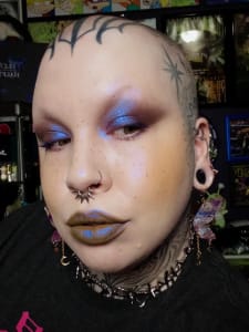photo of customer wearing earrings