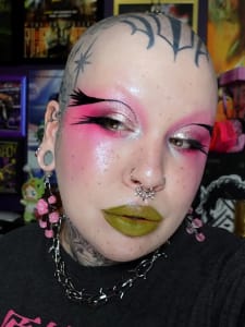 photo of customer wearing earrings