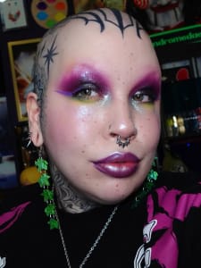 photo of customer wearing earrings