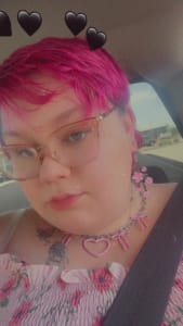 photo of customer wearing earrings