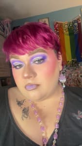 photo of customer wearing earrings