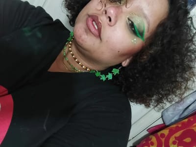 photo of customer wearing earrings