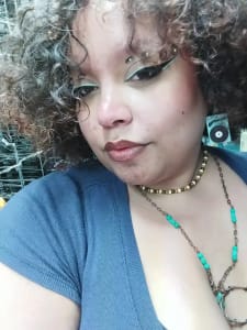 photo of customer wearing earrings