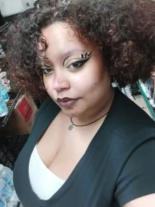 photo of customer wearing earrings