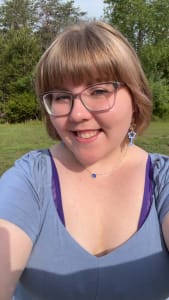 photo of customer wearing earrings